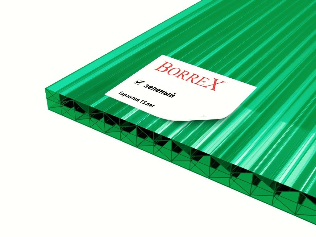 Сотовый поликарбонат Borrex 32 мм цветной